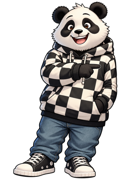 Panda-Maskottchen
